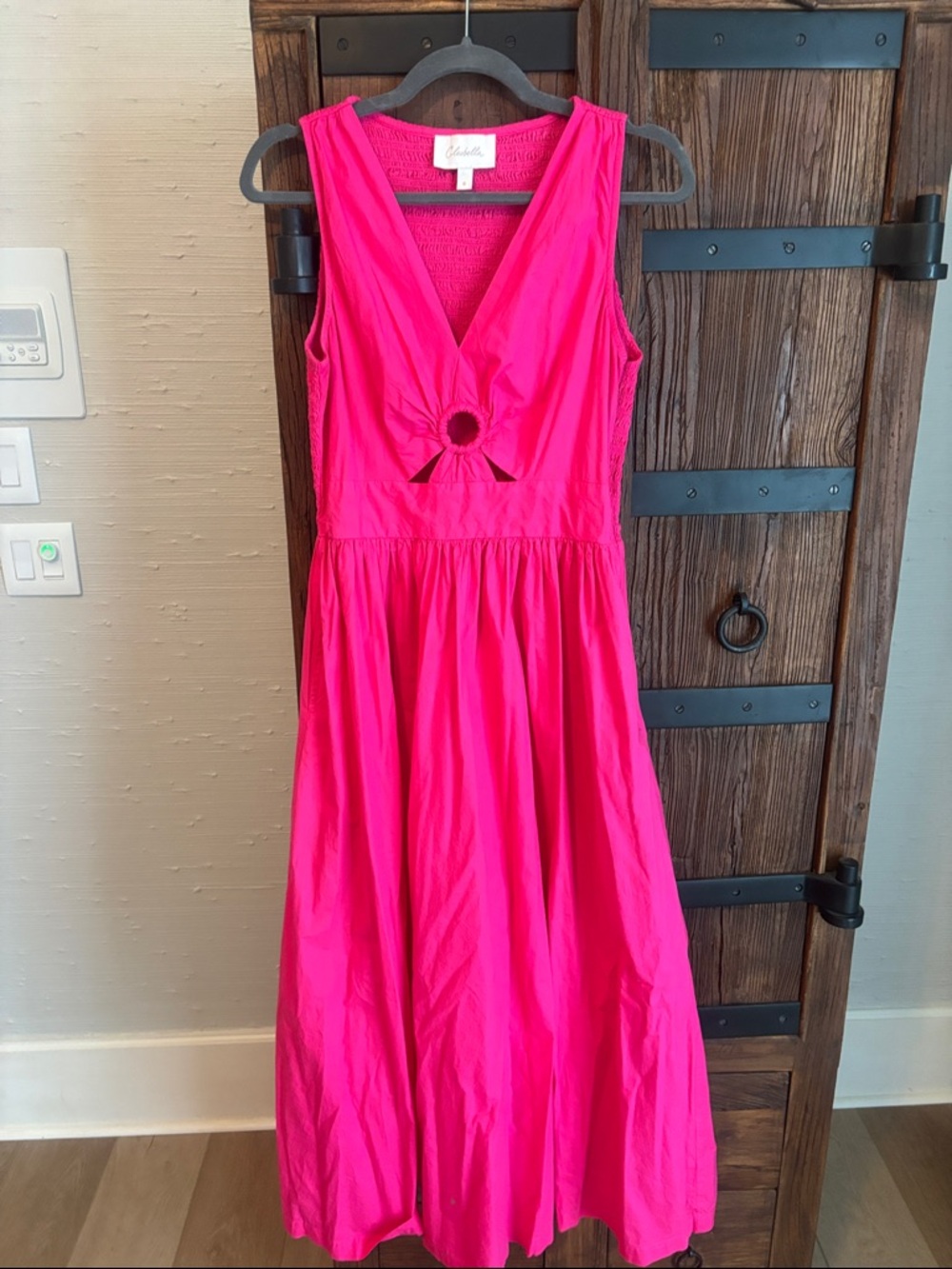 Cleobella Hot Pink Maxi Dress with Ring Detail